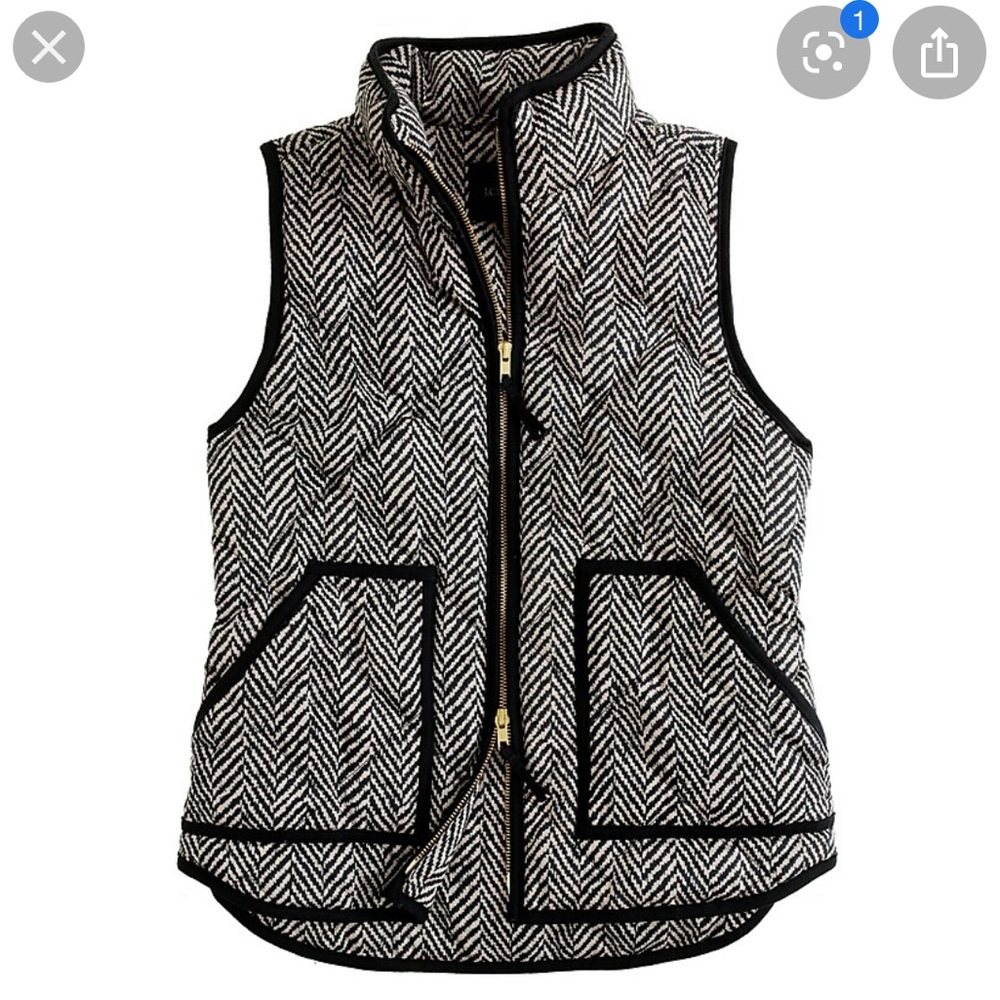 JCREW Excursion Vest in Herringbone XS